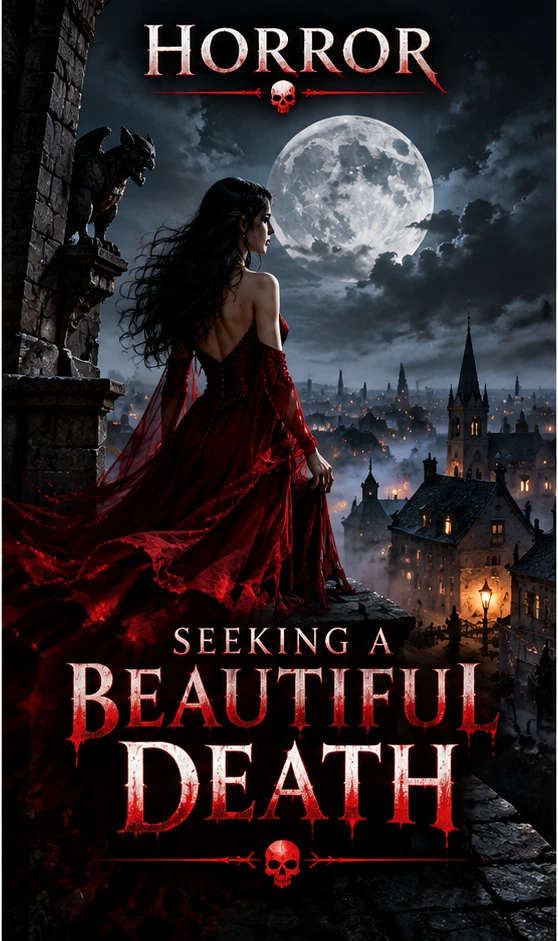 Horror illustrated header for Seeking a Beautiful Death