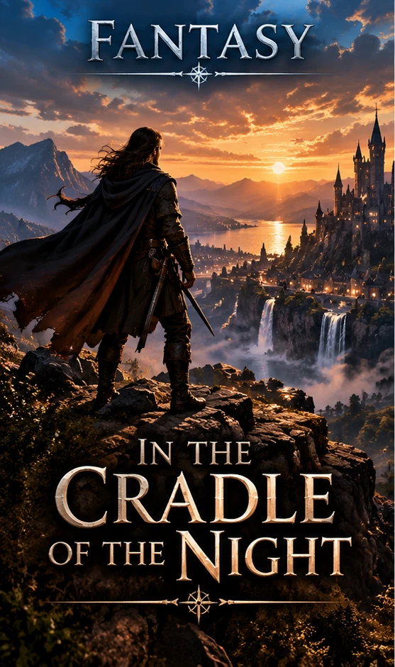 Fantasy illustrated header for In the Cradle of the Night